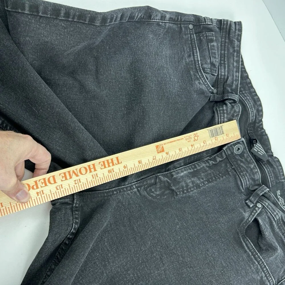 The Perfect Jean NYC Mens 42x30 (x28) Black Thick Thicc Cotton Stretch Flex
